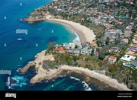 Mussel Cove Aerial View Laguna Beach Orange County California Usa