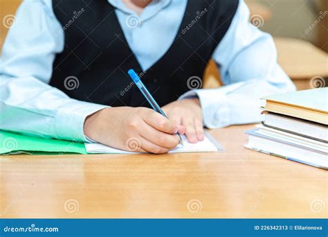 Serious Schoolboy In The Classroom Stock Image Image Of Knowledge