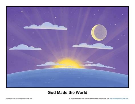 God Made The World Teaching Picture Childrens Bible Activities