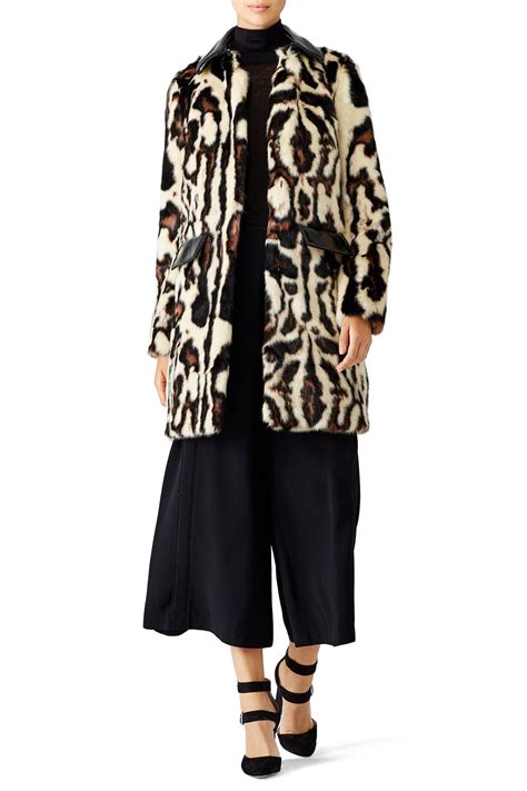 Animal Print Faux Fur Coat By Carven For 190 Rent The Runway