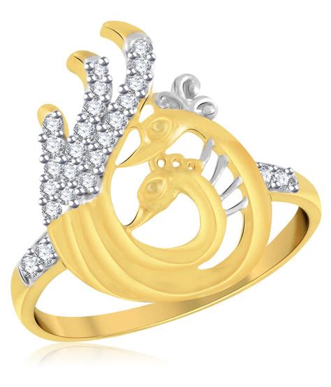 Vk Jewels Mayur Gold And Rhodium Plated Alloy Ring For Women Girls Fr G Vkfr G