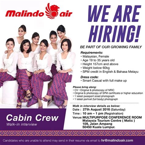 Cabin crew jobs get a lot of applicants (sometimes thousands) who come across with similar qualities on paper. Fly Gosh: Malindo Air Cabin Crew Recruitment - Walk in ...