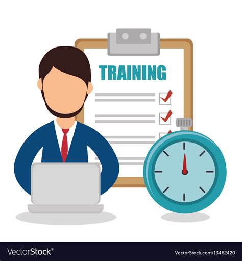Business People With Checklist Training Icon Vector Image