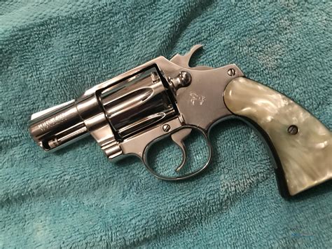 1982 Custom Colt Detective 38spl Nickel With Pe For Sale