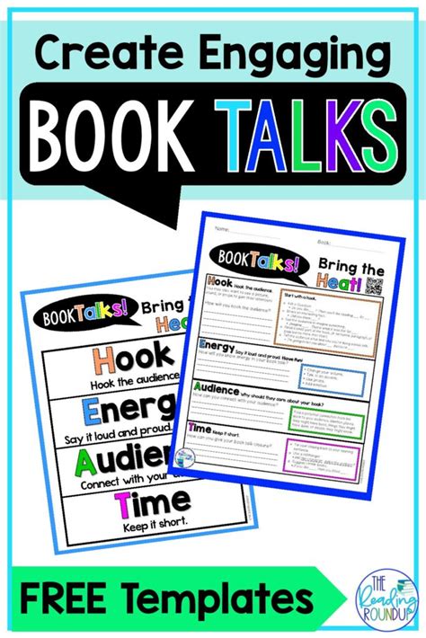 A Free Book Talk Template For More Engaged Readers The Reading Roundup