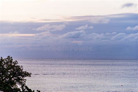 Tropical Sunset Over The Ocean Stock Image Image Of Over Clouds