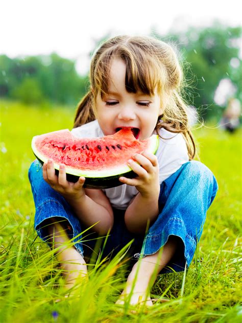 Little Girl Eating Big Watermelon Slice Wyoming Department Of Health