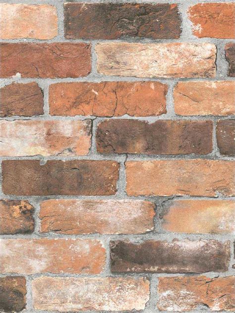 Rustin Rust Reclaimed Bricks Wallpaper 292222300 By A Street Prints