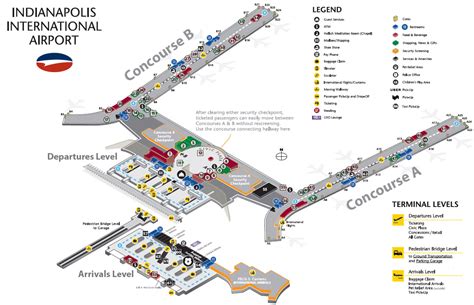 Indianapolis Airport Terminal Map United States Map