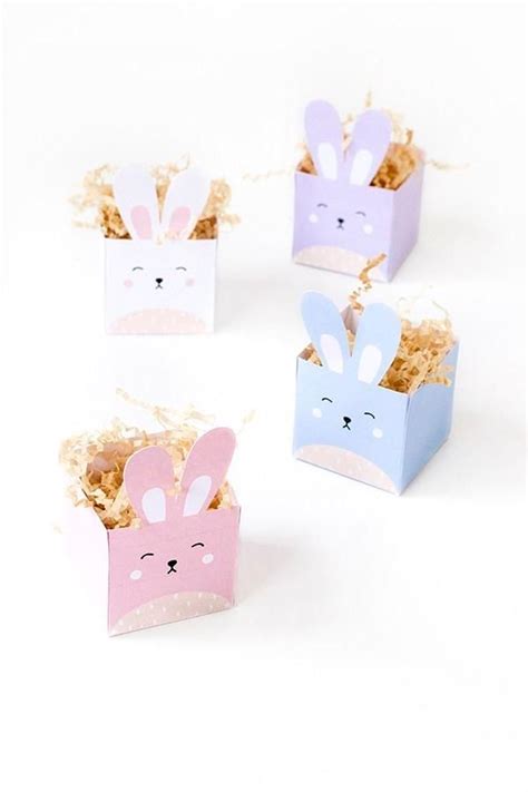 Diy Printable Easter Bunny Boxes In 2020 With Images Easter Bunny