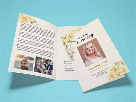 New Funeral Brochure Template For A Custom Funeral Program