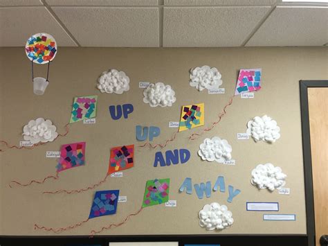Up Up And Away Bulletin Board For An Up In The Sky Theme The