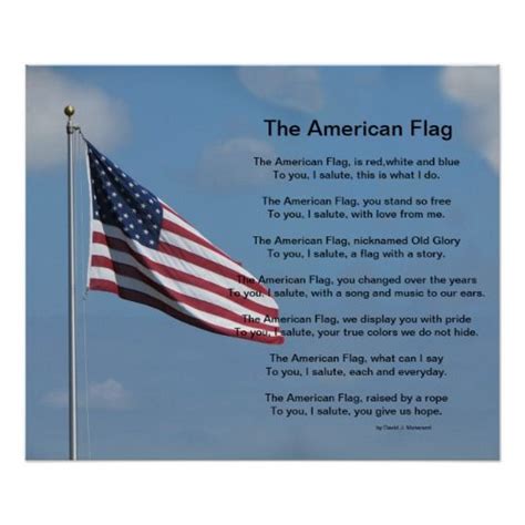 The American Flag Poem Poster In 2020 American Flag