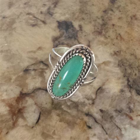 Turquoise And Sterling Silver Ring By Artist Richard Begay Etsy
