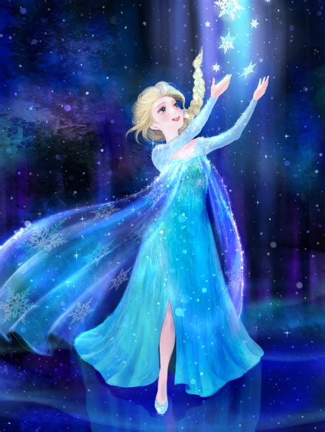 Safebooru 1girl Arms Up Blonde Hair Blue Eyes Braid Elsa Frozen Frozen Disney Highres