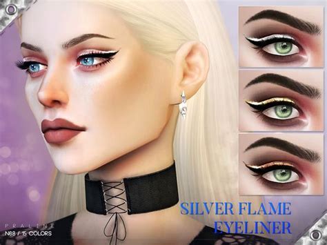 The Sims 4 Cc Eyeliner Metallic Eyeliner Sims 4 Sims 4 Cc Makeup