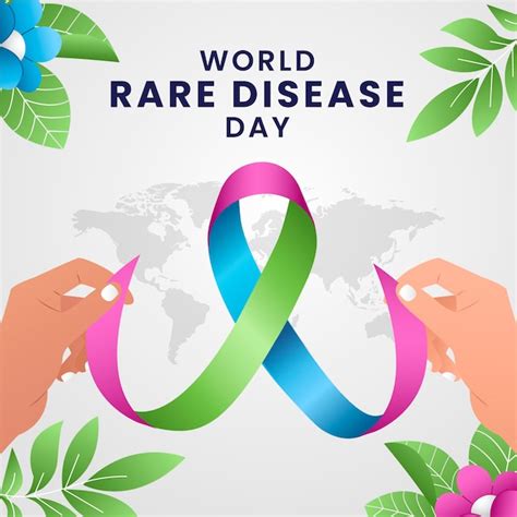 Free Vector Gradient Rare Disease Day Illustration With Ribbon
