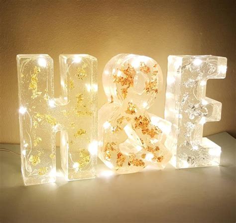 Distressed white light up standing letters are the perfect accessory for weddings, parties. Light Up Letters Large Letter Resin Lights Big Resin | Etsy