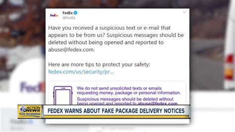 fedex warns of fake package delivery notices