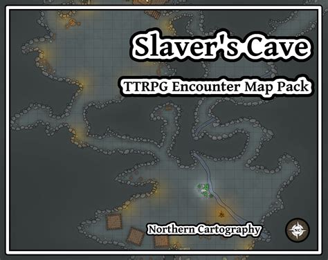 Slavers Cave Ttrpg Encounter Map By Northerncartography