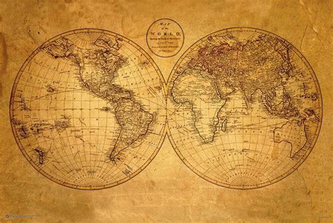 Old World Map Poster 24 X 36 Antique Geography Vintage 10500 Ebay