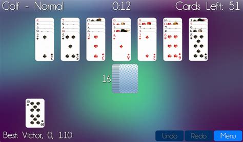 Golf Solitaire 4 In 1 Also With Tripeaks Pyramid And Black Holeamazon