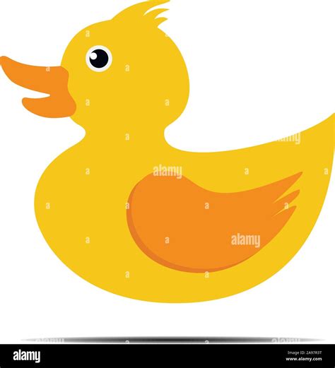 Classic Yellow Rubber Duck Vector Illustration Stock Vector Image