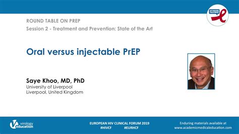 Oral Versus Injectable PrEP Saye Khoo MD PhD YouTube