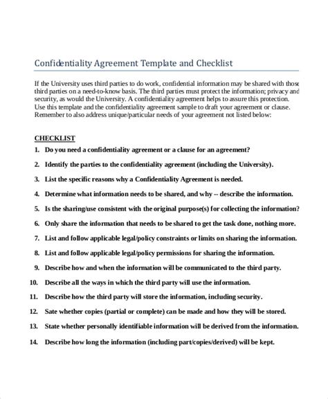 Confidentiality Agreement Templates Free Word Excel Pdf Formats Samples Examples Designs