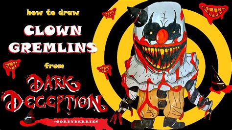 How To Draw Clown Gremlins From Dark Deception Youtube