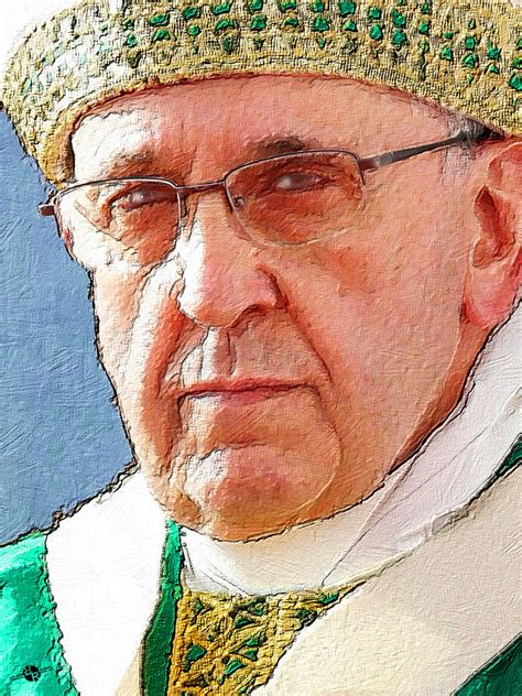 Pope Francis Acrylic Portrait 2 Painting By Tony Rubino Fine Art America