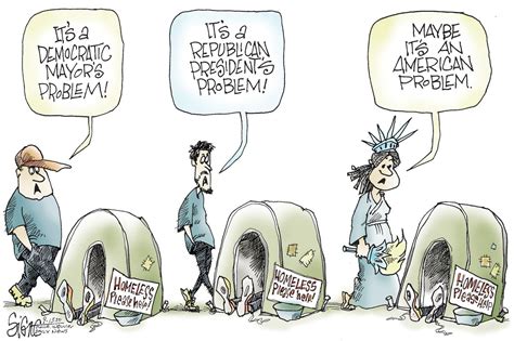 Political Cartoon Americas Homelessness Problem