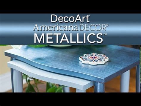 The shine and sparkle from metals can add. Learn About Americana Decor Metallics #video #decoart # ...