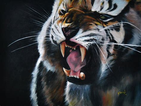 Abstract Animals Tigers Digital Art Artwork Wallpapers Hd