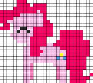 Pinkie Pie My Little Pony Perler Bead Pattern Bead