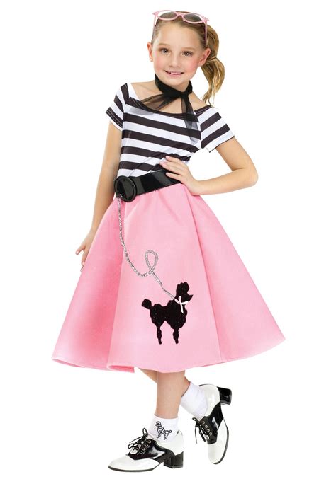Girls Poodle Skirt Costume Dress