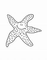 Starfish Cartoon Coloring Happy Smiling Sea Animals Colornimbus sketch template