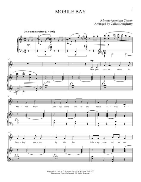 Mobile Bay Sheet Music Celius Dougherty Piano And Vocal