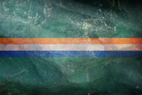 retro flag of bantu peoples kavango people with grunge texture flag representing ethnic group