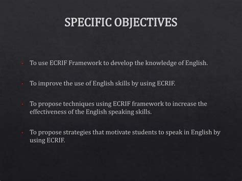 The Use Of Ecrif Framework To Improve The Speaking Skills In Efl Clas