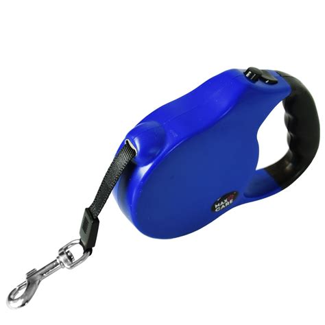 Max Care Blue Retractable Dog Leash Extendable Locking Pet Walking Lead