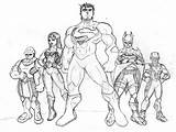 Justice League Coloring Deviantart Ultimate Batman Characters sketch template