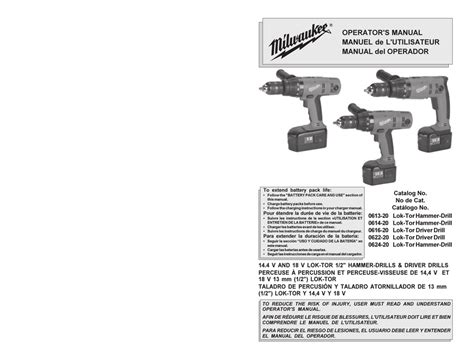Milwaukee Hammer Drill Operators Manual Pdf Download Manualslib