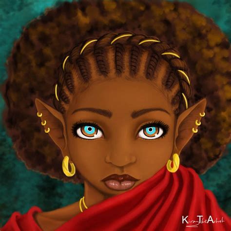 Young Elf By Kiratheartist Elf Art African American Art Black Women Art
