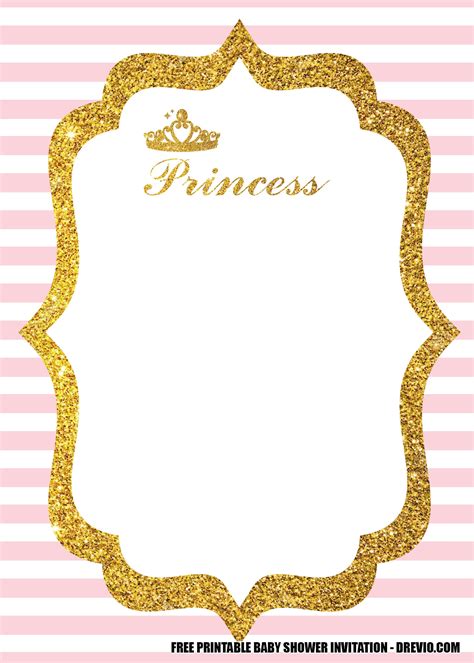 Free Pink Princess Themed Party Invitation Templates Download