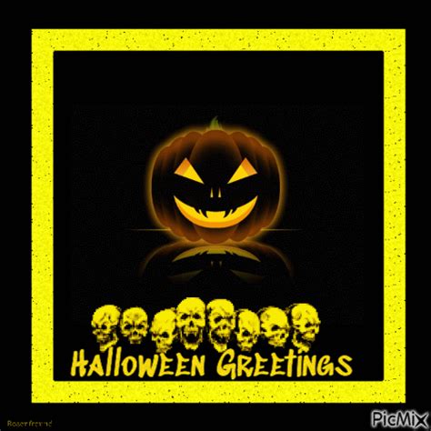 Halloween Greetings Free Animated  Picmix