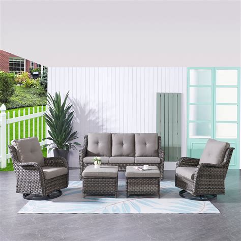 Parkwell 5 Pieces Outdoor Furniture Patio Furniture Set Wicker Outdoor