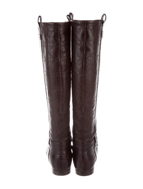 Christian Dior Cannage Knee High Boots Shoes Chr66851 The Realreal