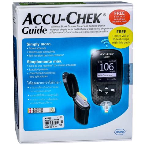 Buy Accu Chek Guide Blood Glucose Monitoring System Free 2 Vial Of Accu