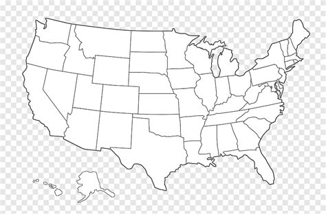 Estados Unidos Mapa En Blanco Y Negro Primer Grado Warwick Ngulo